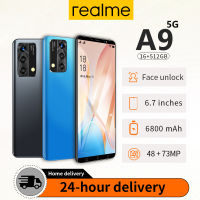 โทรศัพท์มือถือ Realma A9 สมาร์ทโฟน Smartphone 4G/5G AMOLED เต็มหน้าจอ 6.7-inch รองรับแอปธนาคาร มีเมนูภาษาไทย กล้อง HD ปลดล็อคด้วยใบหน้า ระบบนำทาง GPS ใส่ได้สองซิม รองรับทุกซิมการ์ดในไทย โทรศัพท์บางๆ หน่วยความจําขนาดใหญ่ มือถือราคาถูก