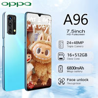 ของแท้100% OPPQ A96 5G 7.5นิ้ว โทรศัพท์มือถือ เต็มจอรองรับ2ซิม Smartphone แรม16GB รอม512GB 4G/5G โทรศัพท์สมา เต็มจอ Android13.0 24MP+58MP มือถือ Mobile phone